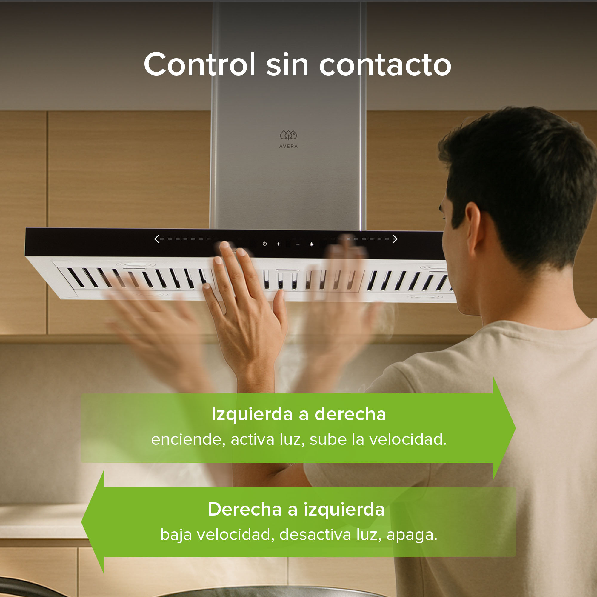 Foto 8 pulgar | Campana De Cocina De Isla Tipo T 90 Cm En Acero Inoxidable Con Tecnología Sin Contacto
