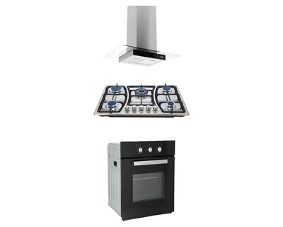 Foto 1 | Tricombo de Campana Isla 90 cm Odipo Fordex Parrilla Odipo Acero Vignus 76 cm y Horno Gas Empotrable Motrix