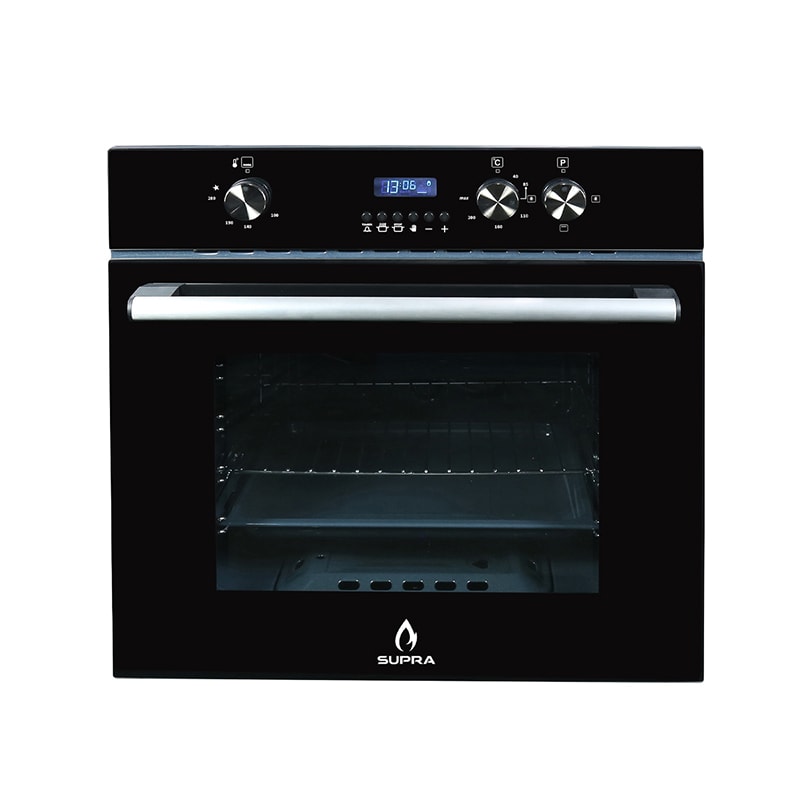 Horno de Gas Supra Dark Vortex color Negro Empotrable en Acero y Puerta de Cristal Templado $15,999