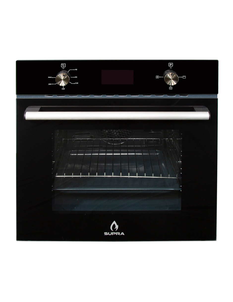 Horno Eléctrico Supra Obsidian color Negro Empotrable de 60 CM en Acero Inoxidable