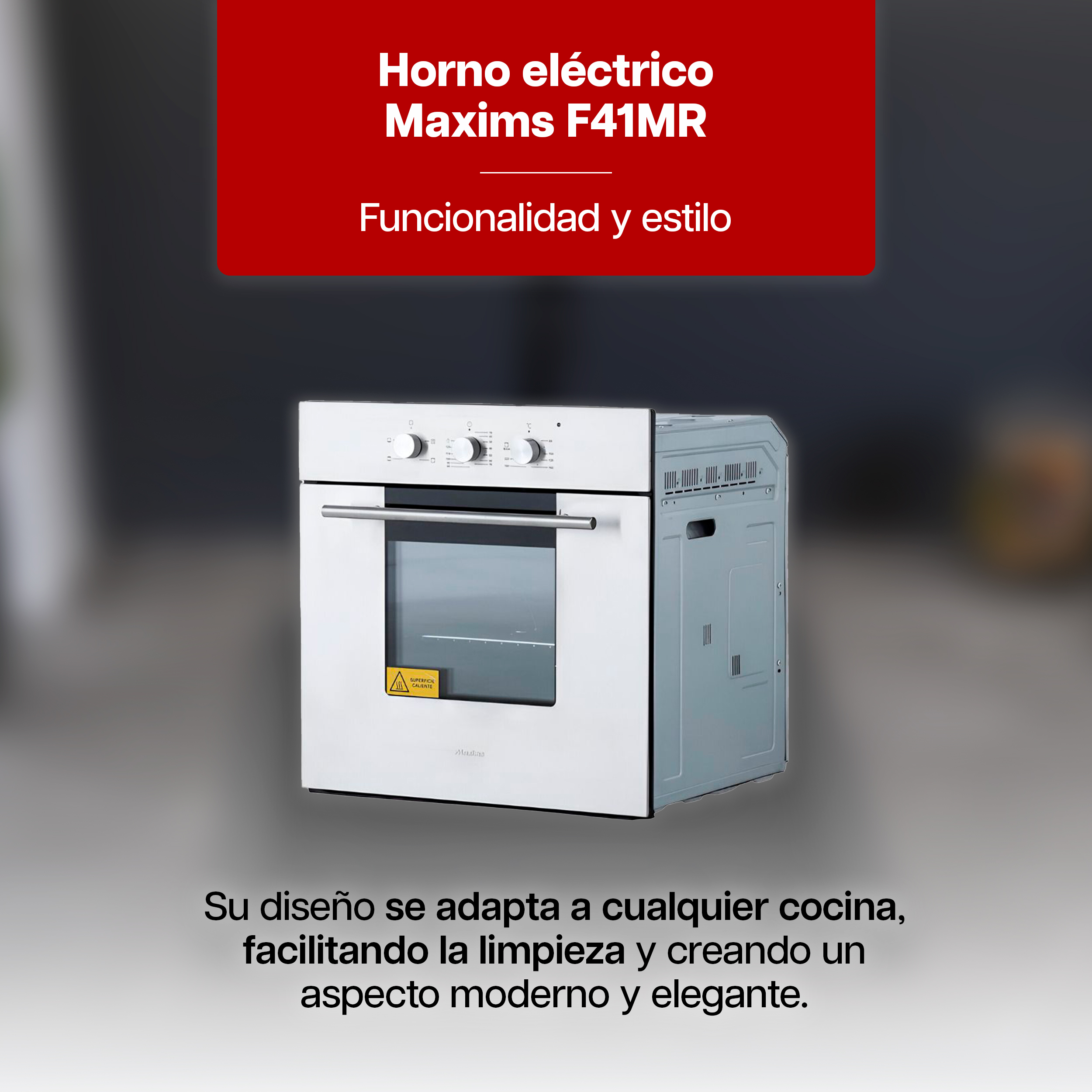 Foto 3 pulgar | Horno Eléctrico Empotrable Maxims 60 Cm Acero Inoxidable 110v
