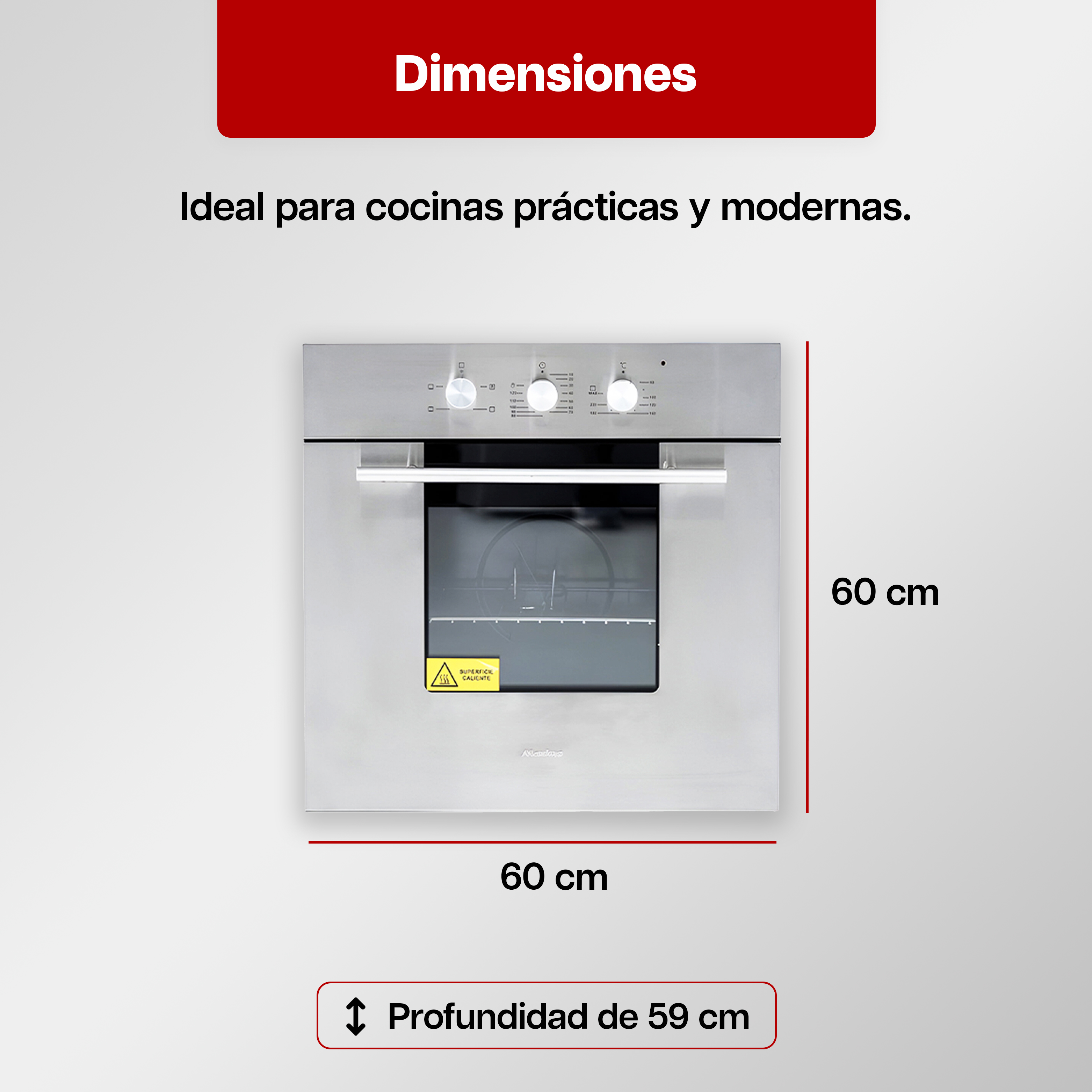 Foto 4 pulgar | Horno Eléctrico Empotrable Maxims 60 Cm Acero Inoxidable 110v