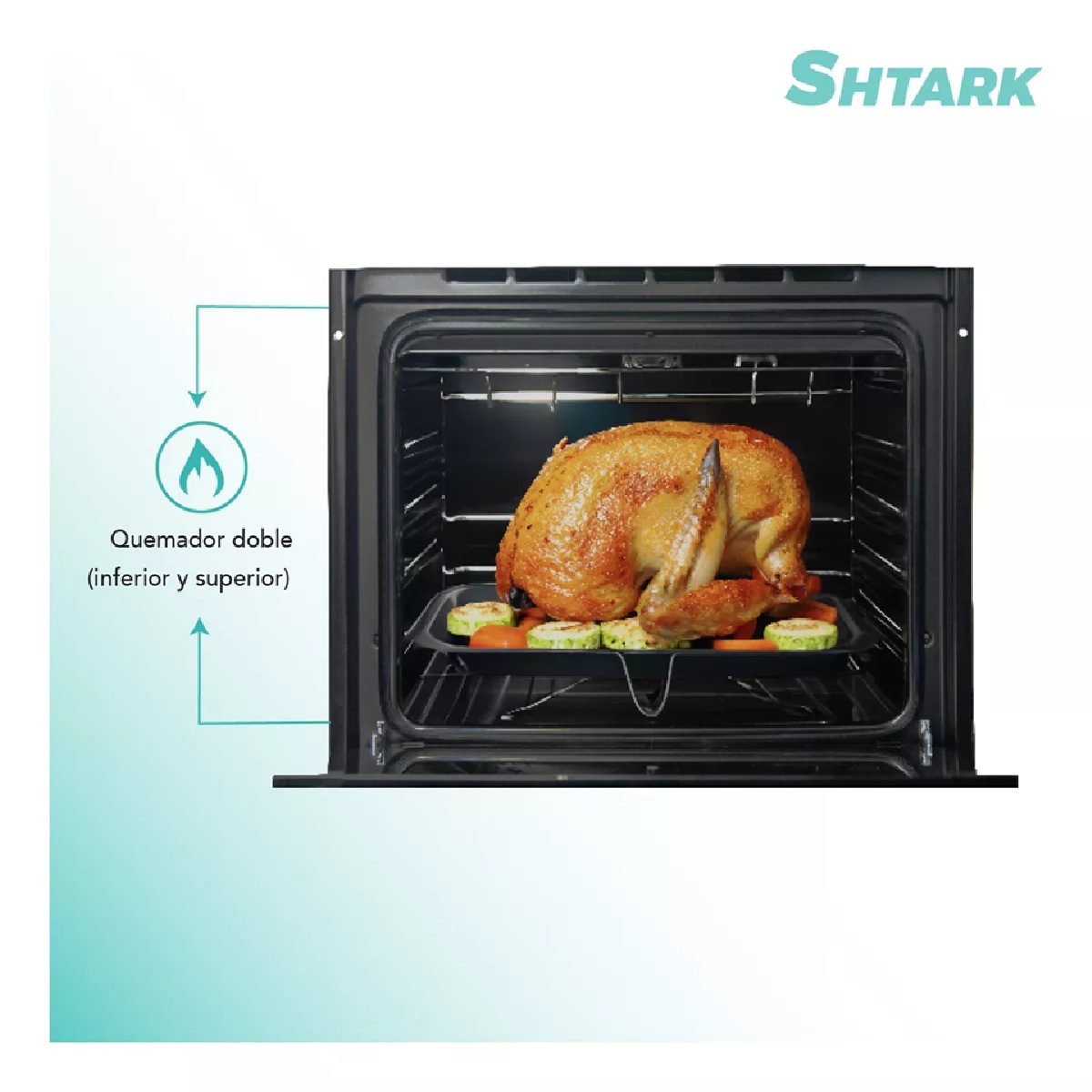 Foto 6 pulgar | Horno Empotrable De Gas Acero Inoxidable Grill Eléctrico 60l