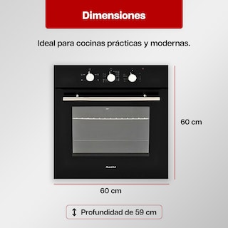 Foto 3 | Horno Eléctrico Empotrable Maxims 60 Cm Negro 110v Cristal Templado