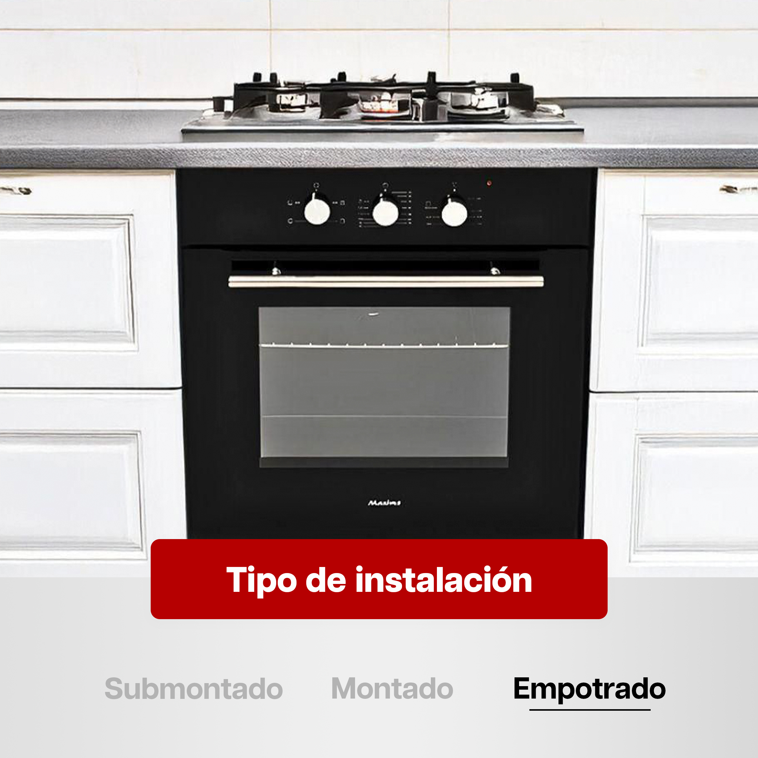 Foto 7 pulgar | Horno Eléctrico Empotrable Maxims 60 Cm Negro 110v Cristal Templado