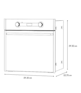 Foto 3 | Io Mabe Io6032hgwd1 Horno A Gas Lp 60 Cm (24 Pulgadas) Vidrio Gris Vulcano, Negro/inoxidable