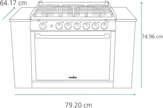 Foto 3 pulgar | Horno Parrilla Mabe 32'' Xoc80800cbs0 C/capelo Black Slate