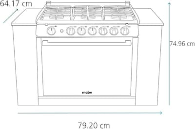 Foto 2 | Horno Parrilla Mabe 32'' Xoc80800cbs0 C/capelo Black Slate