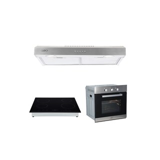 Foto 1 | Campana Extractora Acero Inox Thory 60 + Parrilla De Inducción Magnética Kepler + Horno Eléctrico Empotrable E-mot