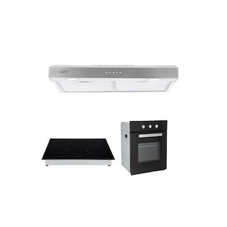 Foto 1 | Campana Extractora Acero Inox Thory 60 + Parrilla De Inducción Magnética Kepler + Horno Eléctrico Empotrable E-m
