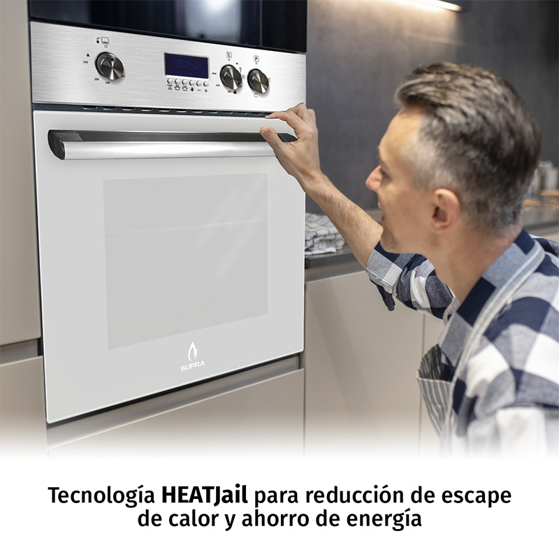 Foto 6 | Horno De Gas Silver Vortex Empotrable En Acero Inoxidable Y Puerta De Cristal Templado