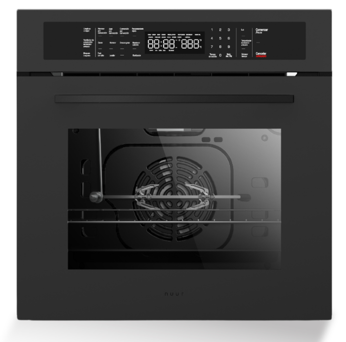 Foto 1 | Nuur Horno Empotrable Digital Gas Lp Negro Mate Hogas60dilp-m