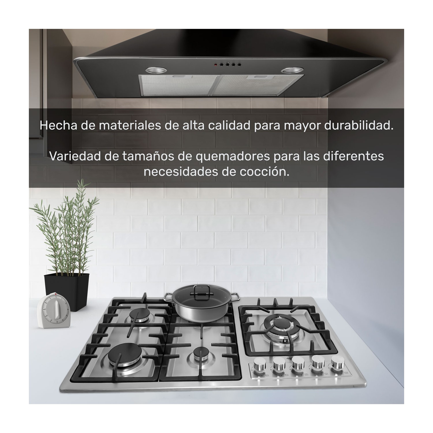 Foto 5 pulgar | Parrilla Gutstark 5 Quemadores Acero Inox Gas Lp y Natural Empotrable