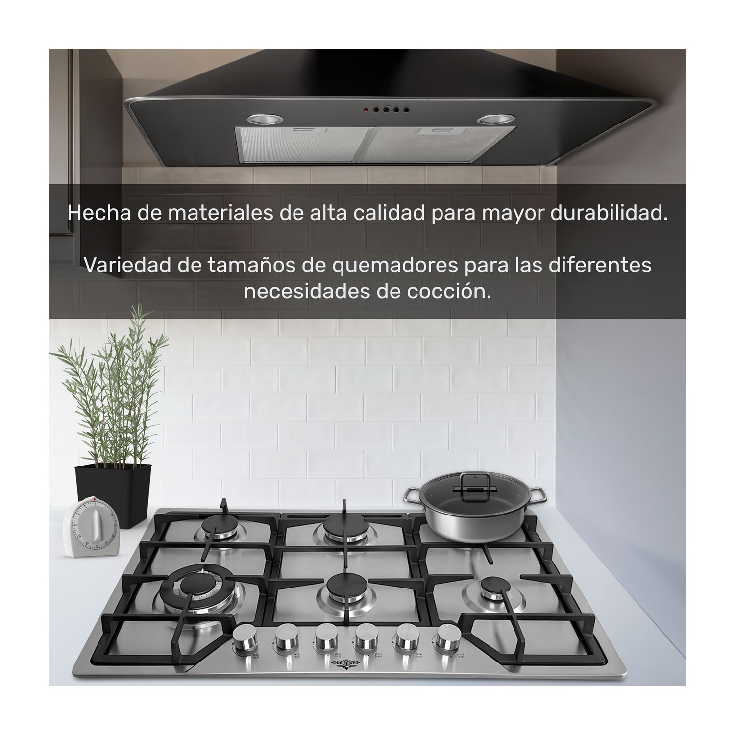 Foto 5 pulgar | Parrilla Gas Gutstark 6 Quemadores Empotrable Acero Inoxidable Hogar