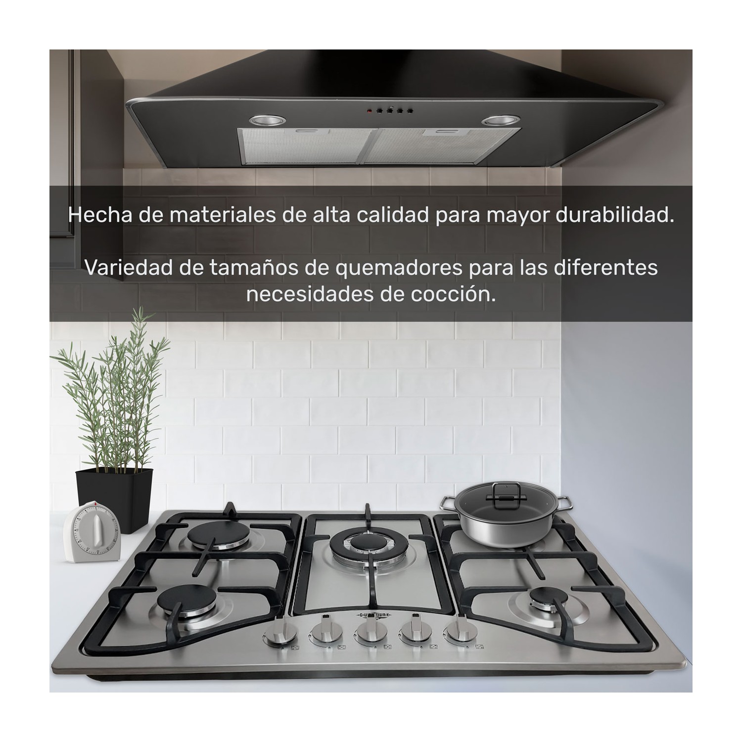 Foto 5 pulgar | Parrilla Estufa Gas LP Gutstark Natural 5 Quemadores Acero Inoxidable
