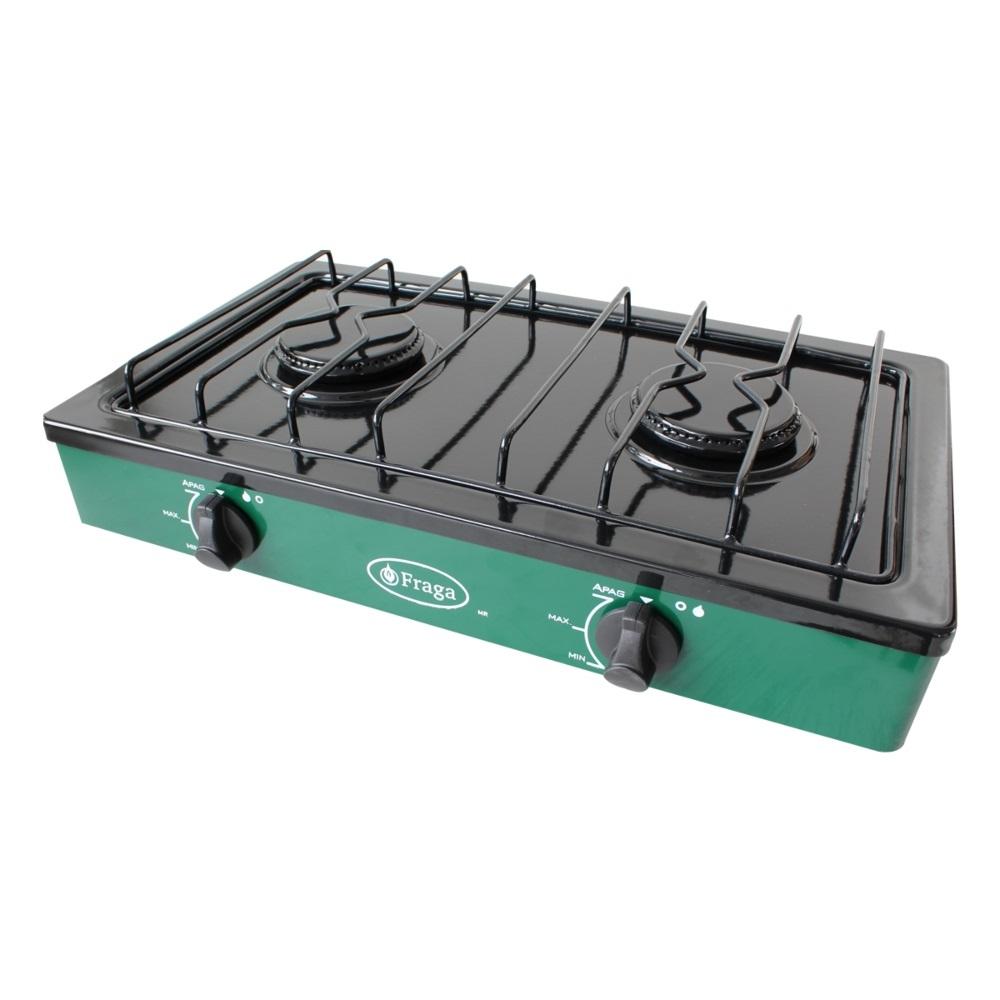Foto 2 | Parrilla Fraga P104 color Verde a Gas 2 Quemadores Porcelanizada
