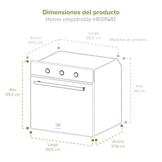 Foto 4 | Combo Parrilla A Gas 4 Quemadores Y Horno Empotrable Gas Natural Avera VT4HE01NAT Negro
