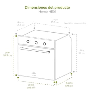 Foto 7 | Combo Parrilla A Gas 4 Quemadores Campana Extractora Y Horno Empotrable Gas Natural Avera AI4CEV60HE01NAT Plata