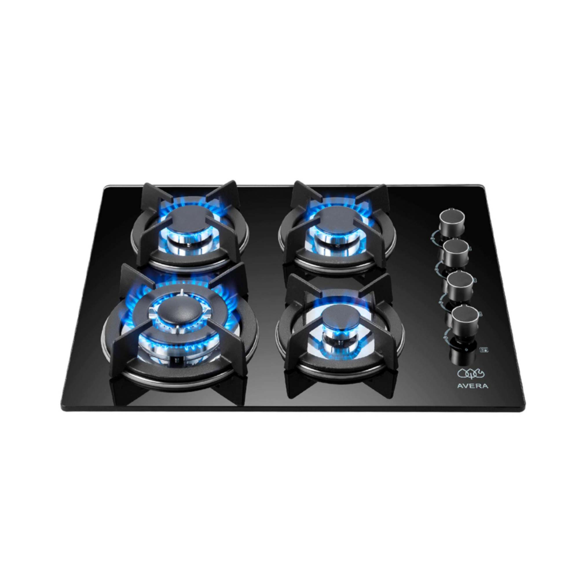 Foto 2 | Combo Parrilla A Gas 4 Quemadores Y Campana De Isla 76 Cm Avera Vt4cevd90c - Color Negro