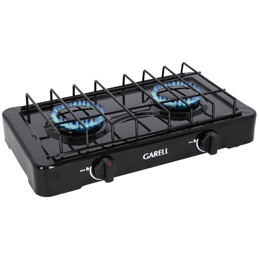 Parrilla de Mesa Garell PM2Q-N color Negro 2 Quemadores