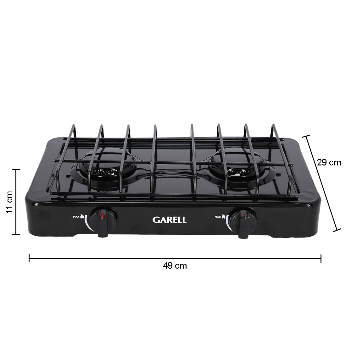 Foto 4 pulgar | Parrilla de Mesa Garell PM2Q-N color Negro 2 Quemadores