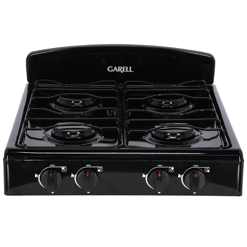 Parrilla de Mesa Garell PM4Q-N color Negro de 4 Quemadores