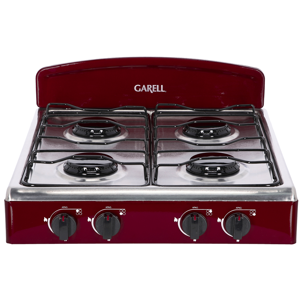 Parrilla de Mesa Garell PM4Q-IT color Vino 4 Quemadores