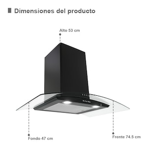 Foto 2 | Campana de Pared y Parrilla de Gas Supra Rotwand color Negro