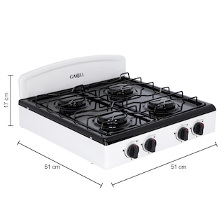 Foto 3 | Parrilla de Mesa Garell PM4Q-B color Blanco 4 Quemadores