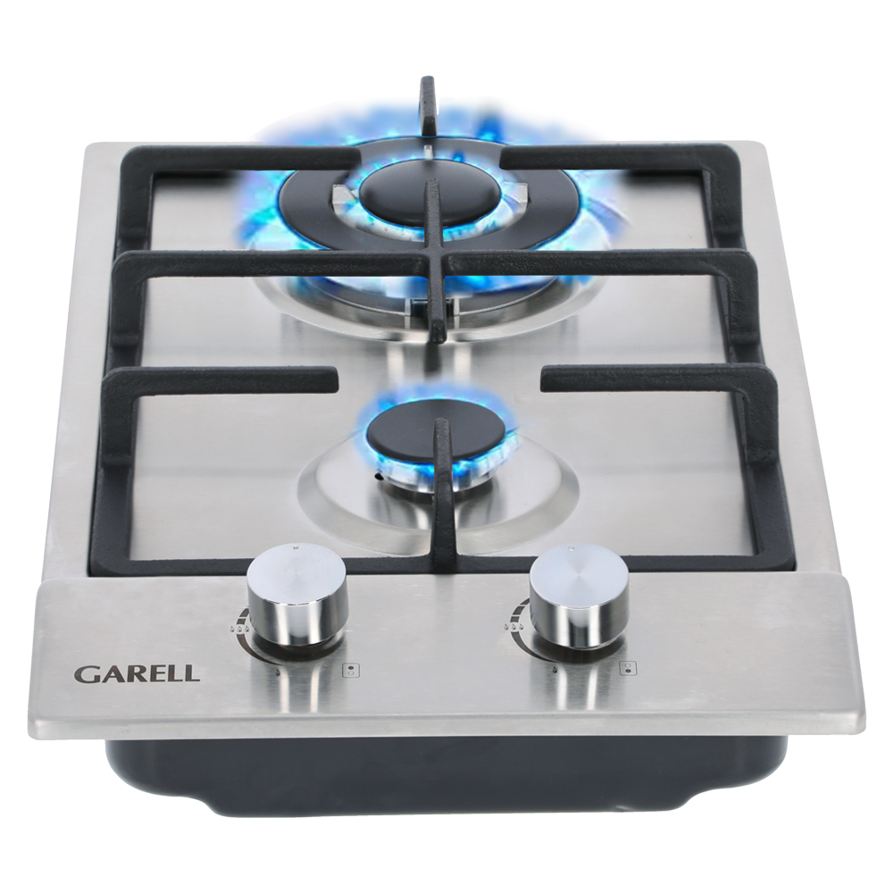 Parrilla Empotrable Garell PEINOX-2Q color Gris 2 Quemadores