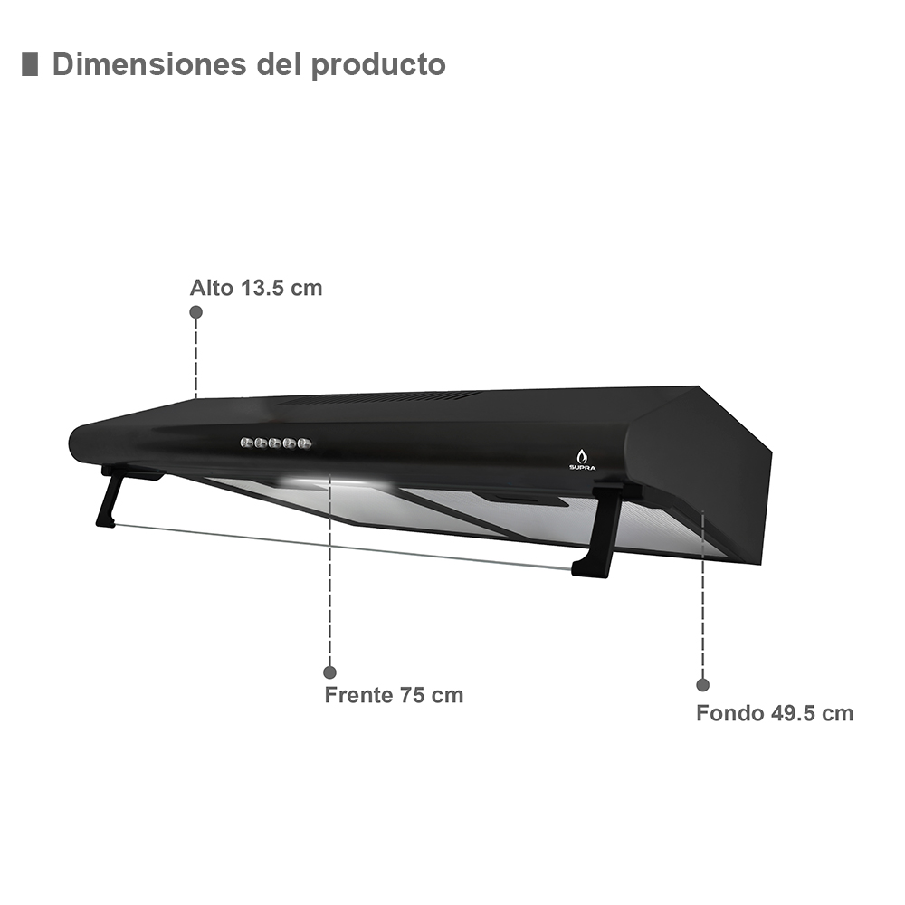 Foto 3 pulgar | Campana de Pared CB-76 y Parrilla de Gas Brioni Supra Solaro