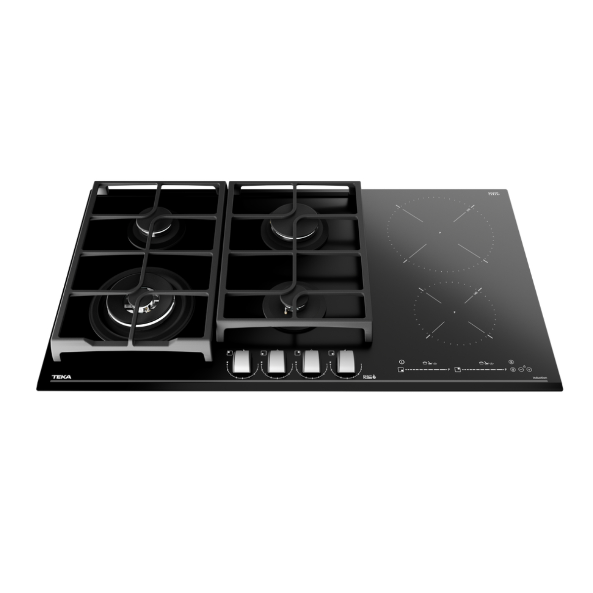 Foto 4 | Parrilla Híbrida Empotre Teka Jzc 96342 Bbb Bk 90 Cm Gas/Inducción Acero Inoxidable