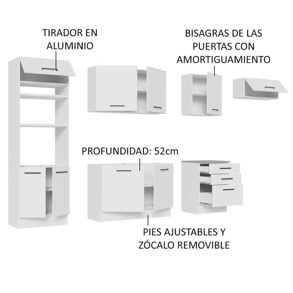 Foto 5 pulgar | Cocina Integral Madesa Agata 330 cm