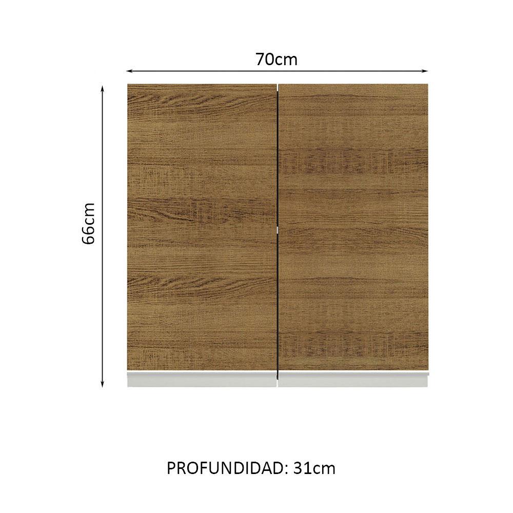 Foto 3 pulgar | Mueble Superior Glamy Madesa 70 Cm 2 Puertas Blanco