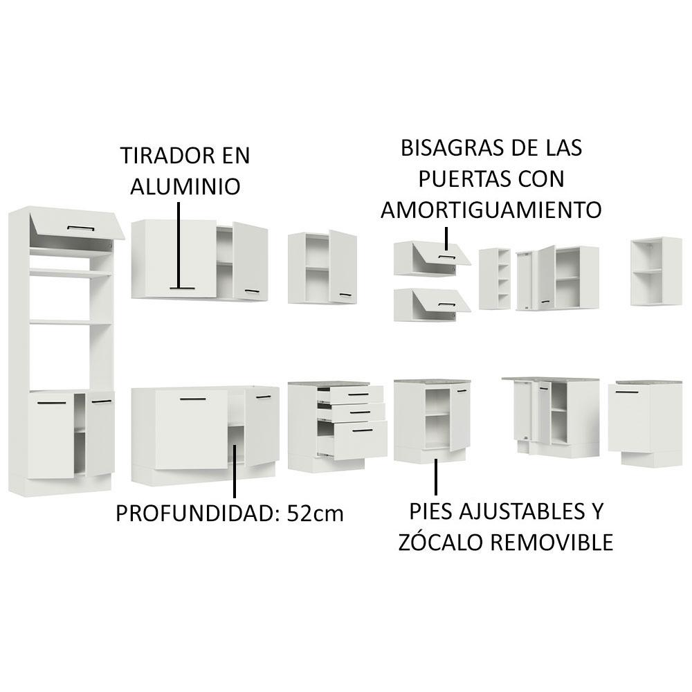 Foto 5 pulgar | Cocina de Esquina Madesa Ágata 499 cm - Espacio y Funcionalidad Garantizados