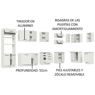 Foto 4 | Cocina de Esquina Madesa Ágata 499 cm - Espacio y Funcionalidad Garantizados