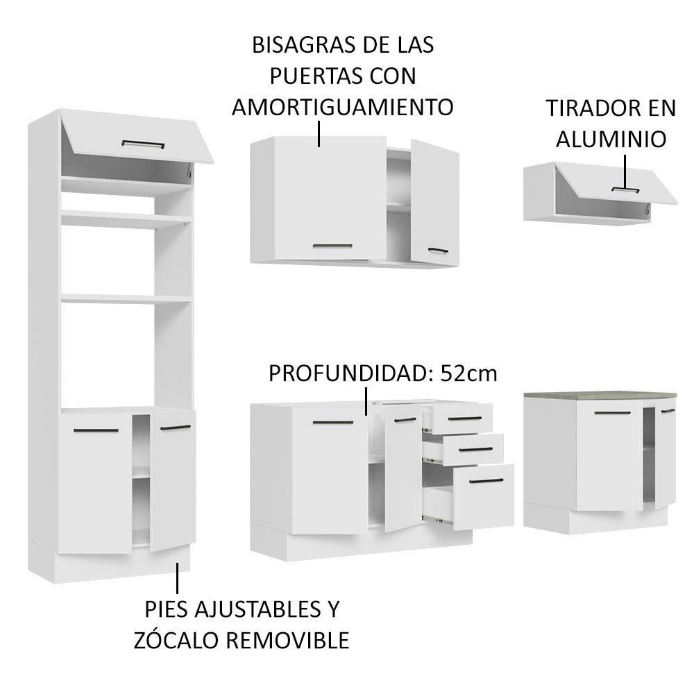 Foto 5 pulgar | Mueble de Cocina Integral 270 cm Agata Madesa 01