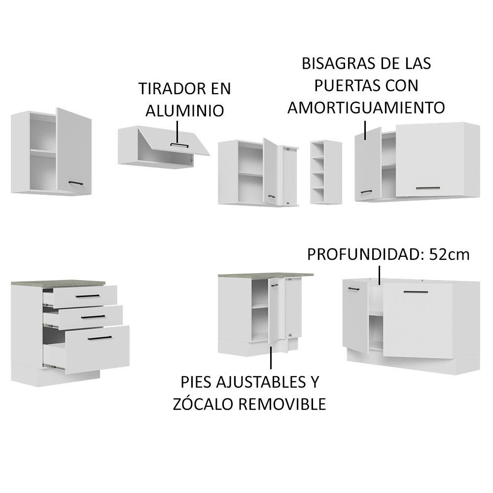 Foto 5 pulgar | Mueble de Cocina Integral Esquinero 399 cm Agata Madesa 02