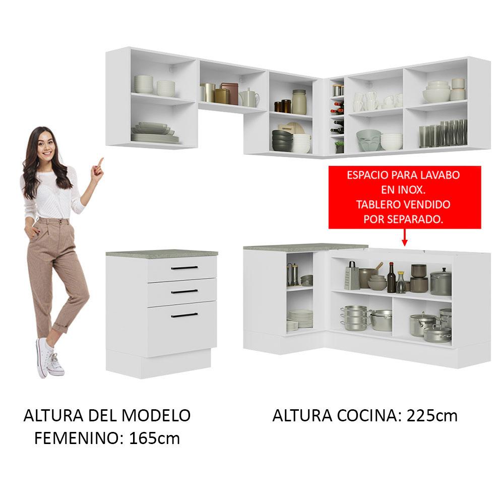 Foto 6 pulgar | Mueble de Cocina Integral Esquinero 399 cm Agata Madesa 02