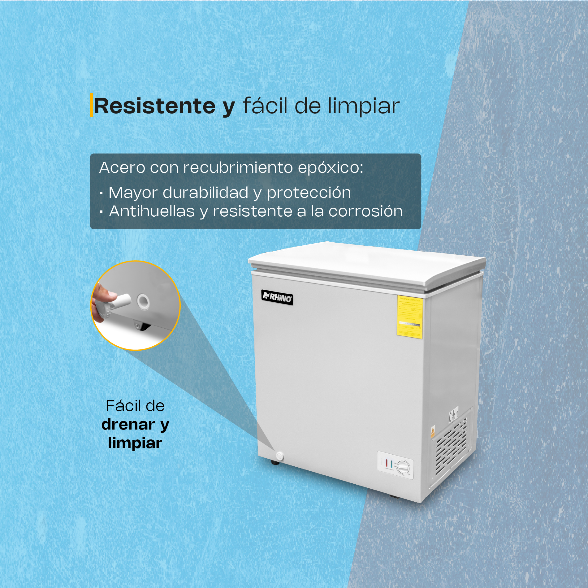 Foto 6 | Congelador Horizontal Rhino, 5 Pies (140l), Congeco-5