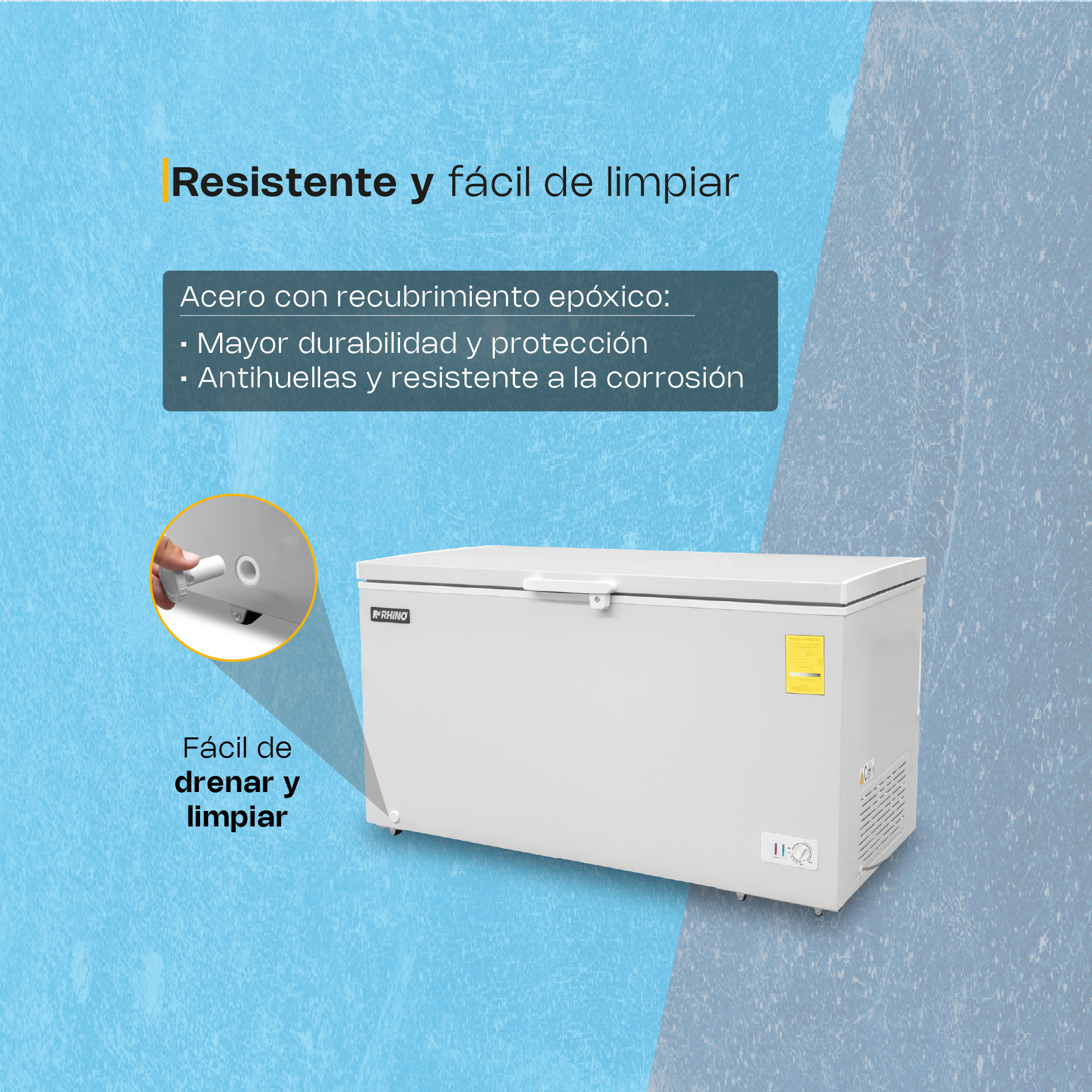 Foto 6 | Congelador Horizontal Rhino, 16 Pies (435l), Congeco-16