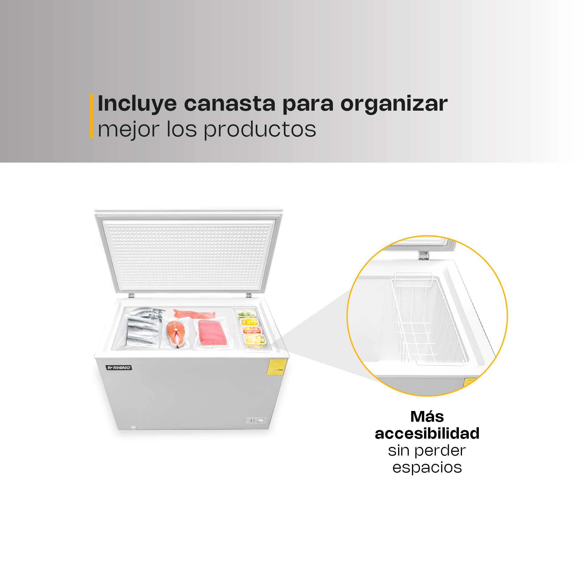 Foto 5 pulgar | Congelador Horizontal Rhino, 7 Pies (190l), Congeco-7