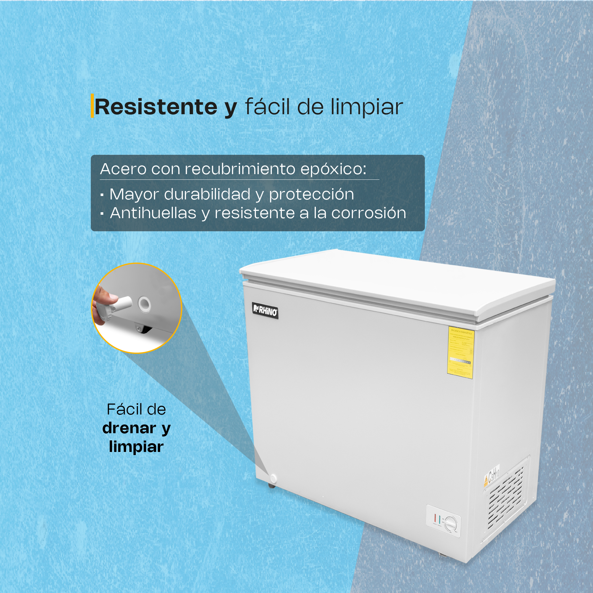 Foto 6 | Congelador Horizontal Rhino, 7 Pies (190l), Congeco-7
