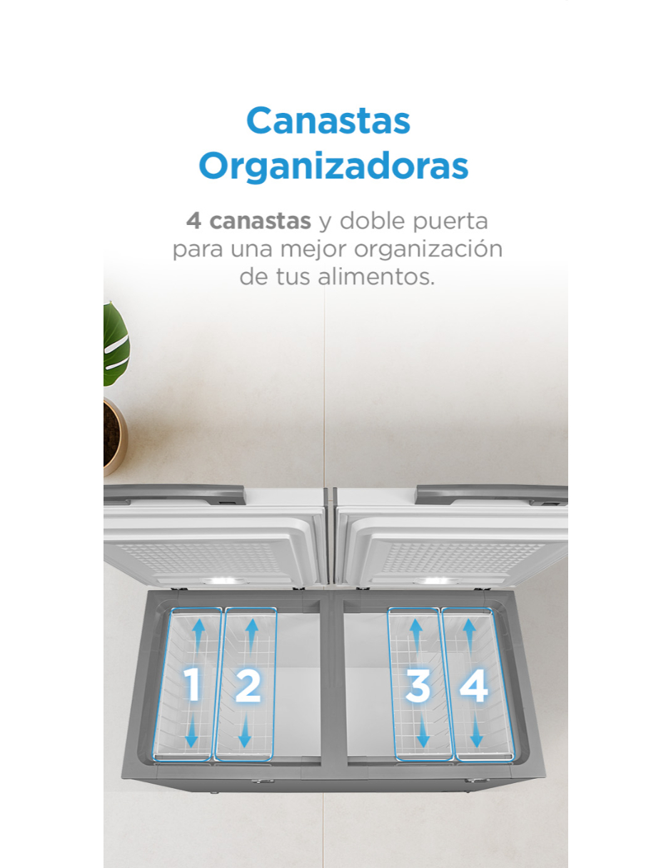 Foto 5 | Congelador Triple Cooling System Midea Blanco 15 Pies Cúbicos