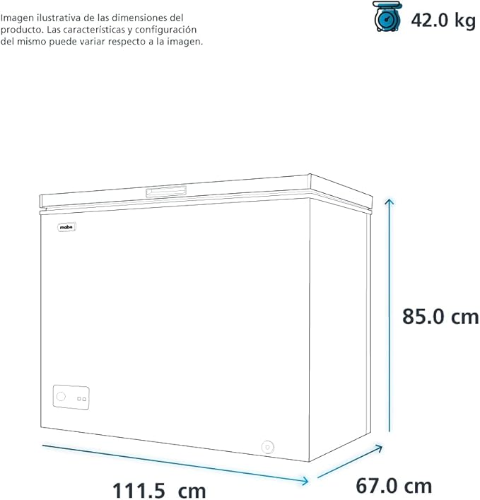 Foto 3 pulgar | Mabe Chm11bps0 Congelador Horizontal  11 Cubic Feet  Blanco