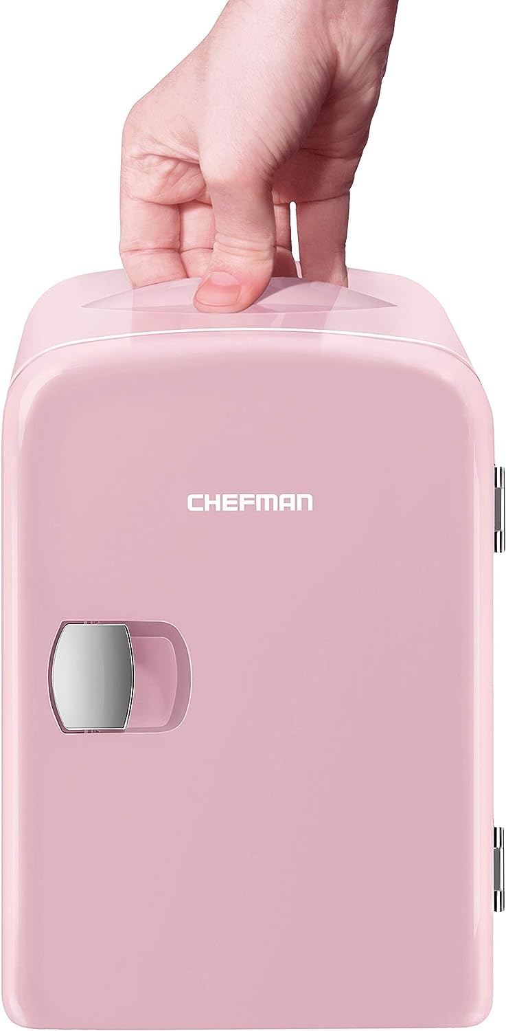 Foto 5 | Mini Refrigerador Portátil Chefman RJ48-PINK-4 color Rosa