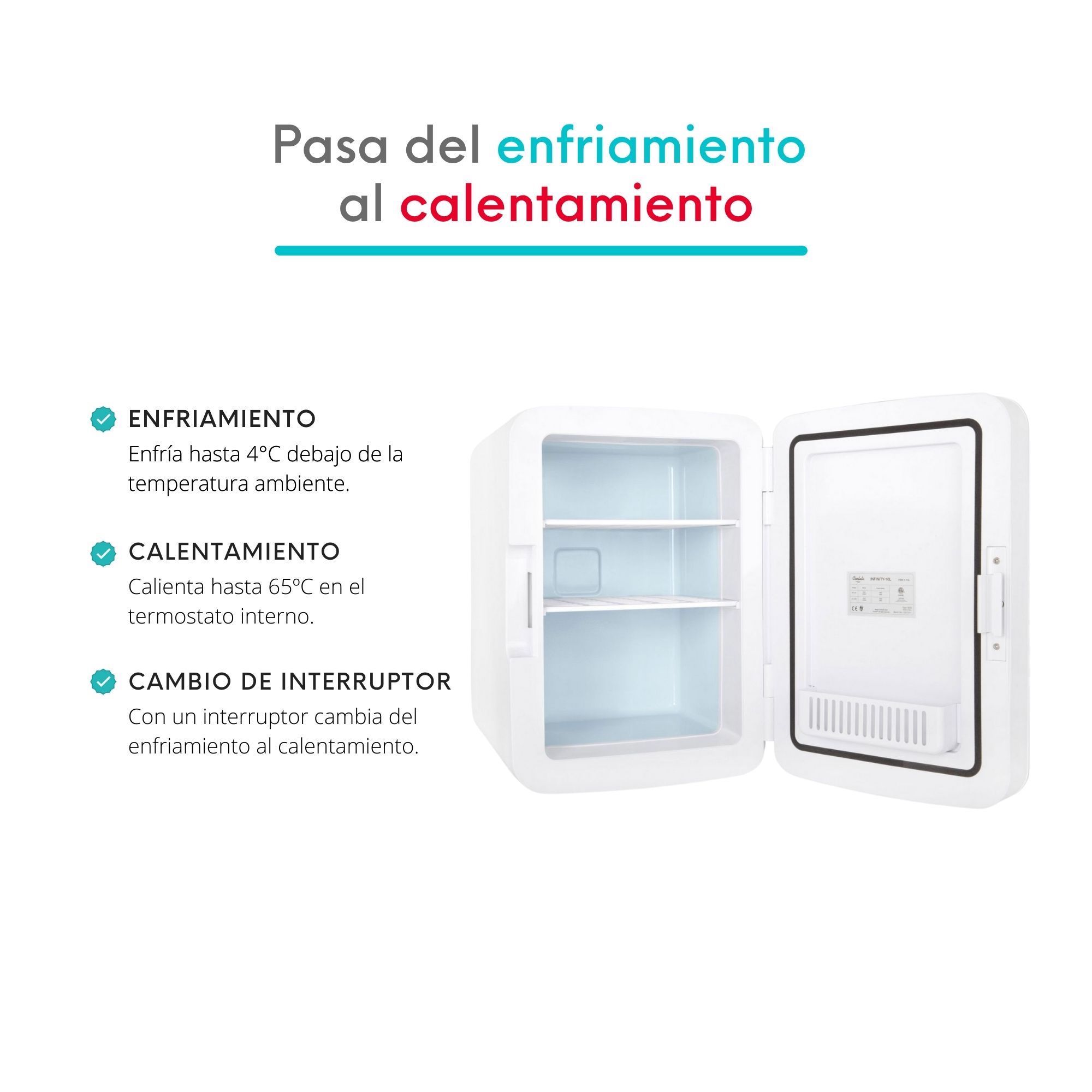 Foto 4 pulgar | Mini Refrigerador Cooluli Infinity Frío/caliente 10l/10 Latas