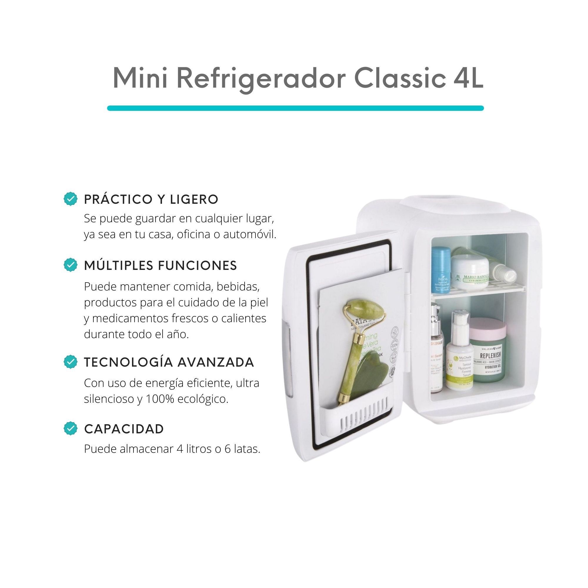 Foto 3 pulgar | Mini Refrigerador Cooluli Classic color Blanco 6 Latas