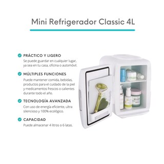 Foto 2 | Mini Refrigerador Cooluli Classic color Blanco 6 Latas