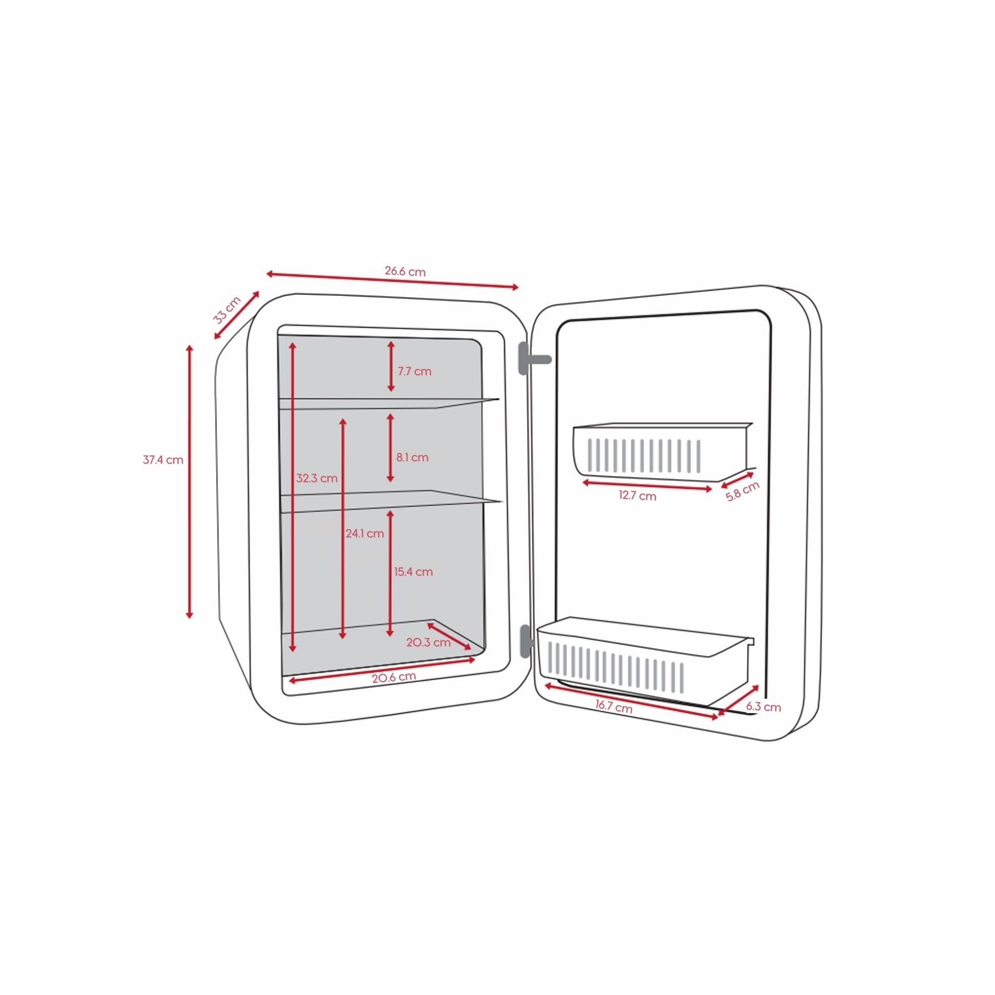 Foto 4 pulgar | Mini Refrigerador Cooluli Vibe Frío/caliente Con Pizarrón 15l color Blanco